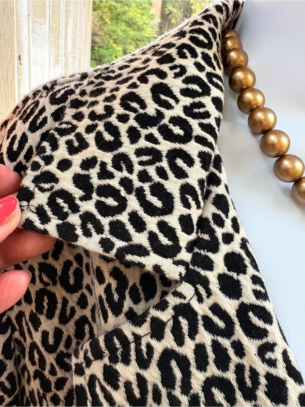 Vintage Marisa Christina Leopard Print Belted Knit Jacket Size Large Knit - Picture 5 of 11